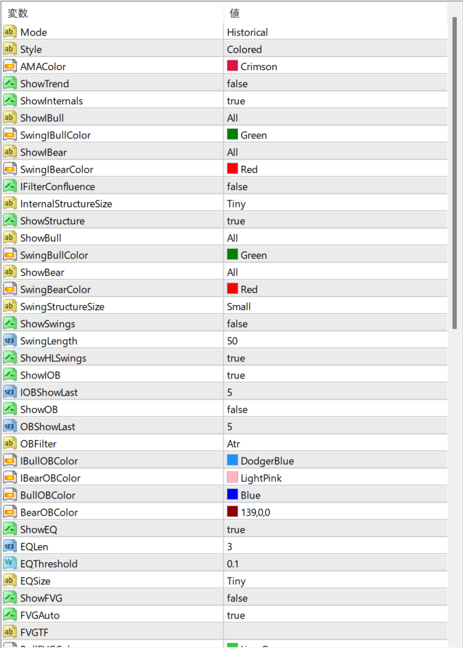 RoyalPrince_SMC BT parameter settings